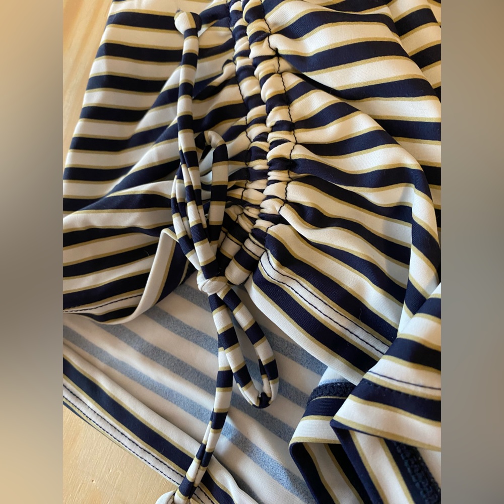 Calypsa by Modli Maya Swim Top Tankini White Navy Strip Large NWT - Picture 5 of 12
